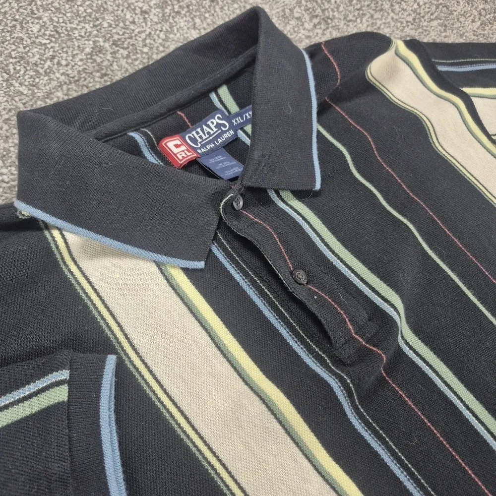 NWT Ralph Lauren Chaps Polo Shirt Mens XXL Striped Bowling